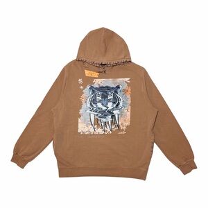 Reining fury tan graphic print Hoodie & sweatpants set
